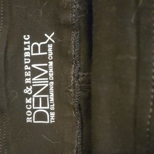 Rock and Republic black pull on jeans